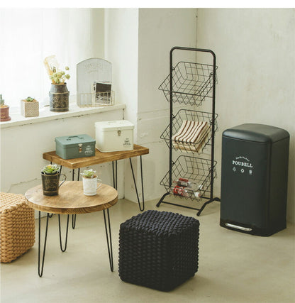 ラック 棚 おしゃれ バスケット 3段 収納ラック 収納 シェルフ 洗面所 ランドリー スタンドラック シンプル キッチン サニタリー 店舗 ディスプレイ 什器 かわいい モダン シンプル コンパクト 北欧