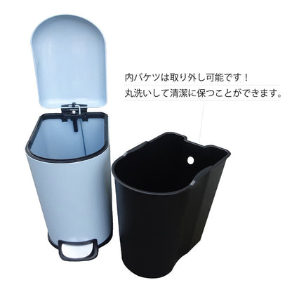 ゴミ箱 フットペダル 10L レトロ風 4カラー 静音 バケツ 取り外し可能 おしゃれ 北欧 シンプル ダストボックス ごみ箱