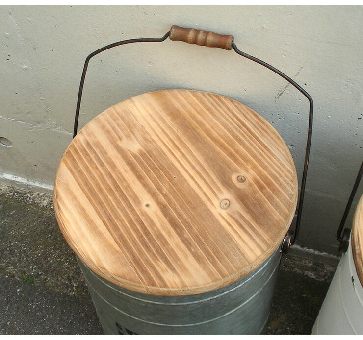 スツール 収納付き ペール缶 ブリキバケツ 収納スツール デザイン収納スツール 収納ボックス コンパクト オットマン カフェ椅子