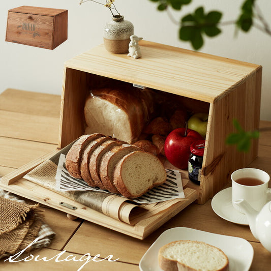 ブレッドケース 食パン入れ ウッド素材 幅36 奥行24 高さ21 収納 パンケース かわいい ナチュラル 北欧 調味料ラック スパイスラック 紅茶 コーヒー 収納ケース 食パン ジャム