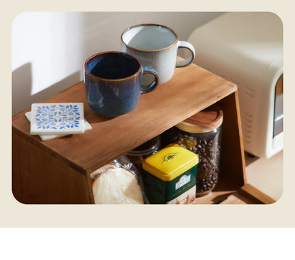 ブレッドケース 食パン入れ ウッド素材 幅36 奥行24 高さ21 収納 パンケース かわいい ナチュラル 北欧 調味料ラック スパイスラック 紅茶 コーヒー 収納ケース 食パン ジャム