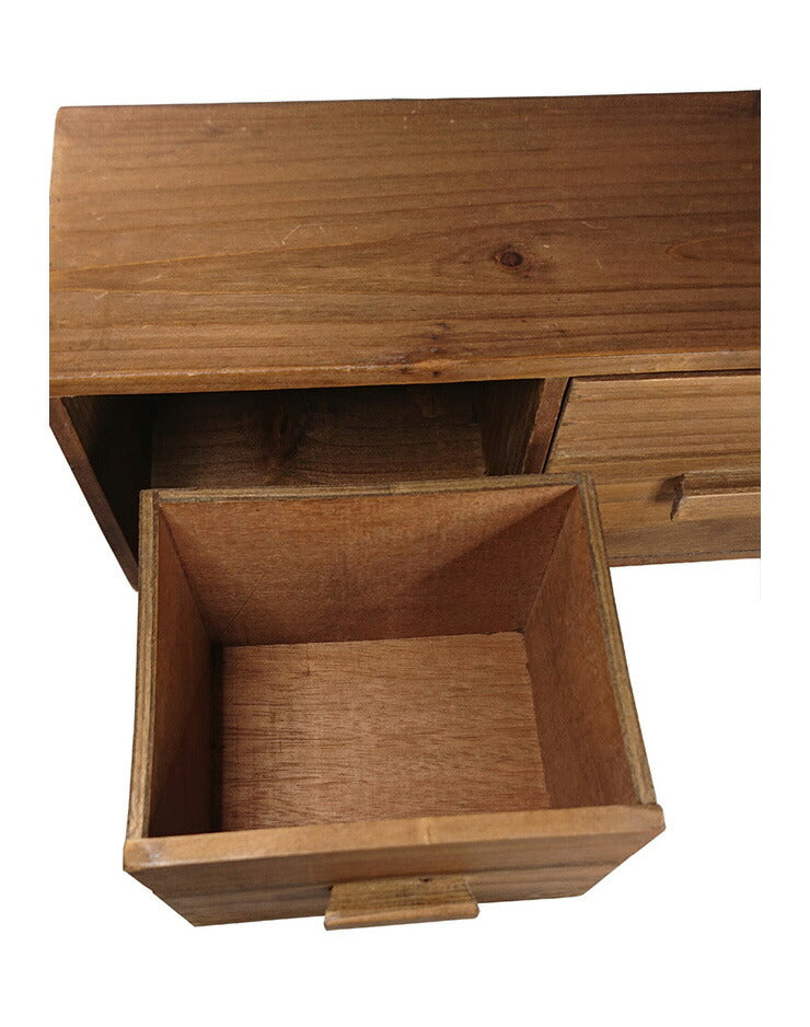 収納 引き出し 卓上収納 チェスト アンティーク調 天然木 モミの木 木製 木箱 収納ボックス 引き出し 卓上収納 収納ケース