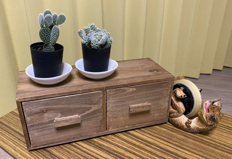 収納 引き出し 卓上収納 チェスト アンティーク調 天然木 モミの木 木製 木箱 収納ボックス 引き出し 卓上収納 収納ケース