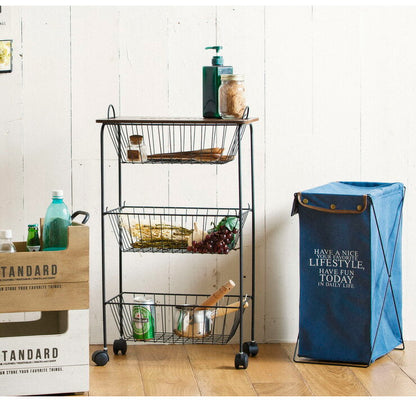 収納ワゴン おしゃれ カート メッシュ キャビネット アイアン 蓋付き バスルーム ワゴンカート キャスター付き キッチン収納