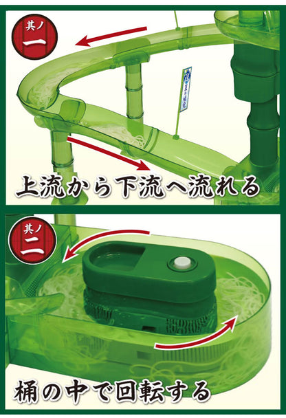 流しそうめん器 風流 至高の極 流しそうめん 卓上 薬味トレイ付き ウォータースライダー HAC3117 家庭用 自宅 家族 電池式 電動 楽しい