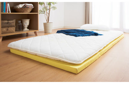 日本製 四つ折り お試しマットレス シングル 厚さ4cm 90N マットレス 中反発 ウレタン おりたたみ 腰痛 折りたたみマットレス かたさふつう (代引不可)