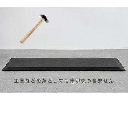 マット 疲労軽減マット 耐水 滑り止め機能 ブラック 腰痛対策 立ち仕事対策 上下昇降デスク 文教 教壇 疲れにくい