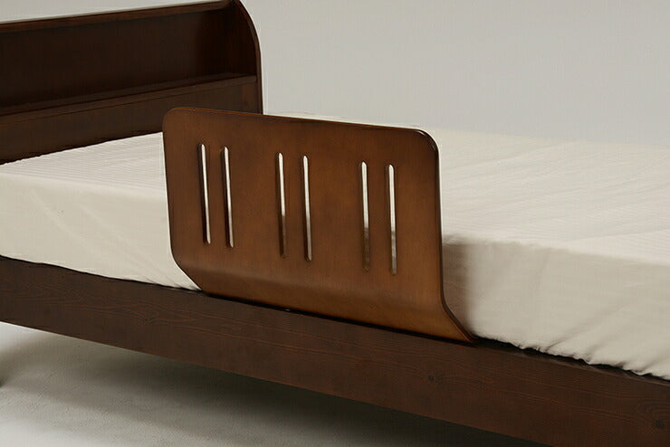 萩原 曲げ木ベッドガードDBR LBG4297T-DBR 布団ずれ防止(代引不可)