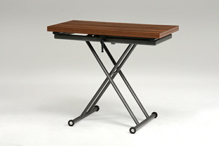 萩原 エクステンション昇降テーブル KT-3195BR テーブル 昇降 拡張 高さ調節(代引不可)