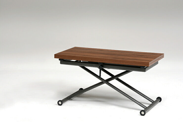 萩原 エクステンション昇降テーブル KT-3195BR テーブル 昇降 拡張 高さ調節(代引不可)