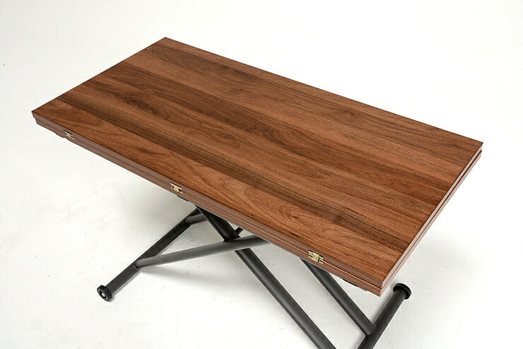 萩原 エクステンション昇降テーブル KT-3195BR テーブル 昇降 拡張 高さ調節(代引不可)