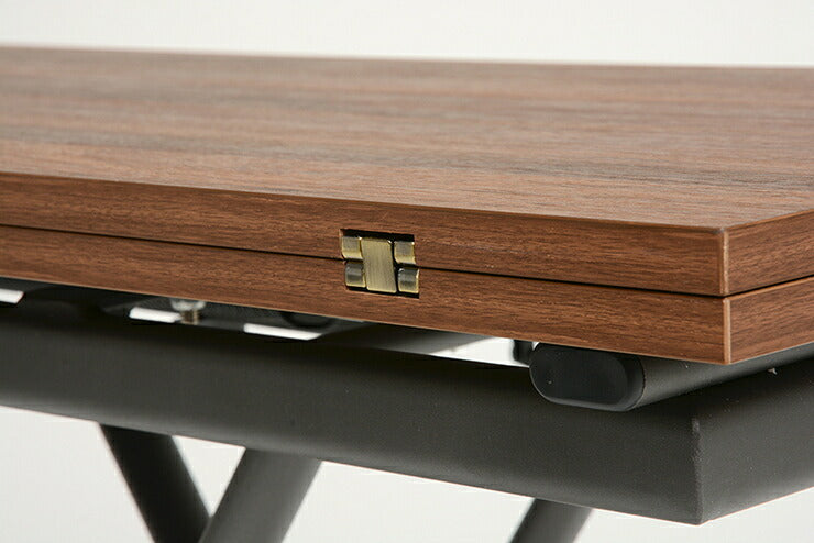 萩原 エクステンション昇降テーブル KT-3195BR テーブル 昇降 拡張 高さ調節(代引不可)