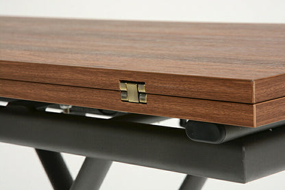 萩原 エクステンション昇降テーブル KT-3195BR テーブル 昇降 拡張 高さ調節(代引不可)