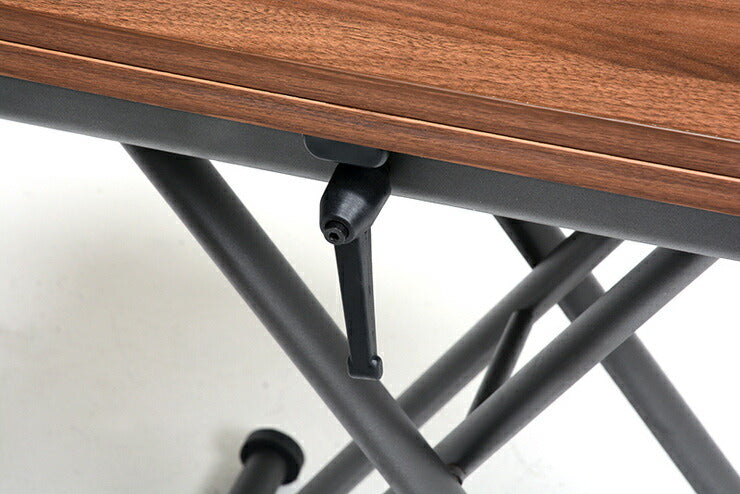 萩原 エクステンション昇降テーブル KT-3195BR テーブル 昇降 拡張 高さ調節(代引不可)