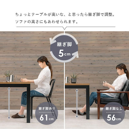 こたつテーブル ダイニングテーブル ロッジ風 120×75cm ダイニングコタツ 高さ2段階調節 布団レス 速暖ヒーター 360W ダイニングテーブル リビングこたつ アルクDK(代引不可)