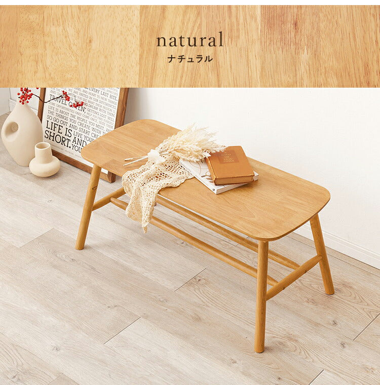 ダイニングベンチ 棚付き 91×44cm 高さ40cm 玄関ベンチ 天然木 ダイニングチェア 椅子 イス チェアー スツール 北欧 おしゃれ(代引不可)