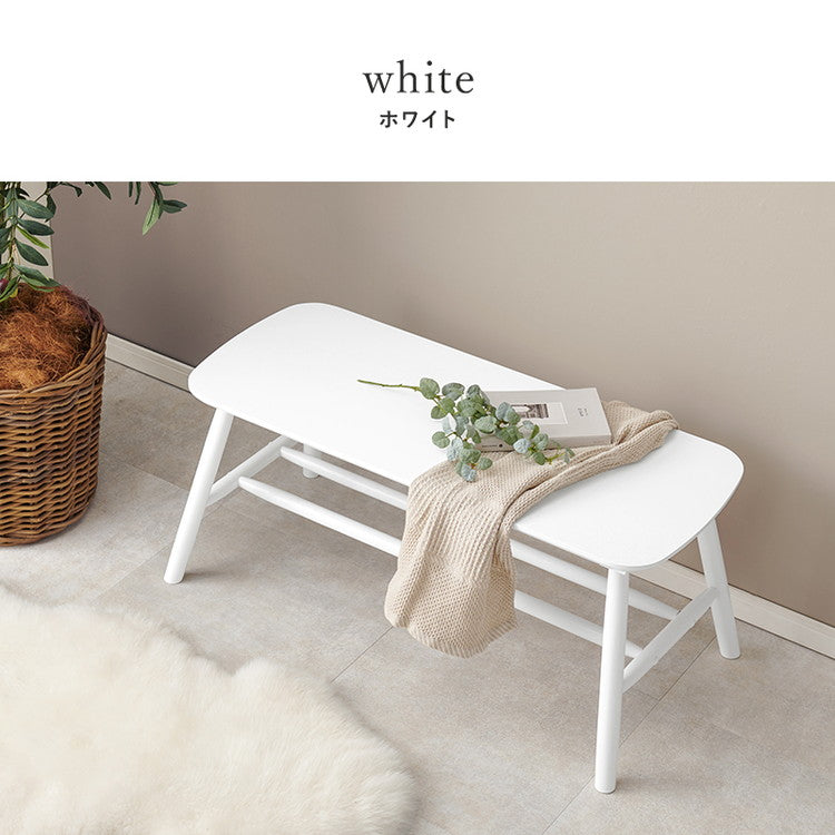 ダイニングベンチ 棚付き 91×44cm 高さ40cm 玄関ベンチ 天然木 ダイニングチェア 椅子 イス チェアー スツール 北欧 おしゃれ(代引不可)