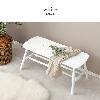 ダイニングベンチ 棚付き 91×44cm 高さ40cm 玄関ベンチ 天然木 ダイニングチェア 椅子 イス チェアー スツール 北欧 おしゃれ(代引不可)