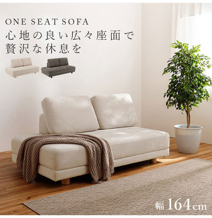 【開梱設置付き】 ソファ 2人掛け 2P ゆったりフラット座面 ローバック クッション2個 ローソファ ソファー 北欧 モダン ダークグレー アイボリー おしゃれ(代引不可)