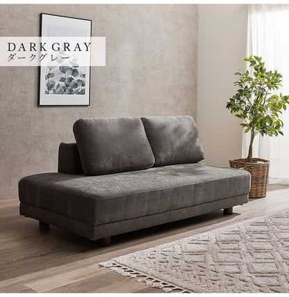 【開梱設置付き】 ソファ 2人掛け 2P ゆったりフラット座面 ローバック クッション2個 ローソファ ソファー 北欧 モダン ダークグレー アイボリー おしゃれ(代引不可)