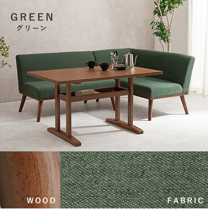 ダイニングコーナー3点セット 幅120 左肘 ゆったりロータイプ設計 リビングダイニング ダイニングテーブル ソファ ダイニングセット 北欧 シンプル ナチュラル おしゃれ(代引不可)