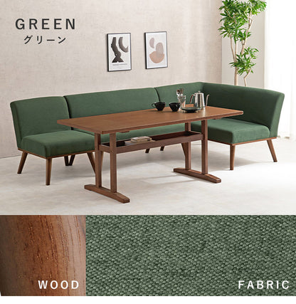 ダイニングコーナー4点セット 幅150 左肘 ゆったりロータイプ設計 リビングダイニング ダイニングテーブル ソファ ダイニングセット 北欧 シンプル ナチュラル おしゃれ(代引不可)