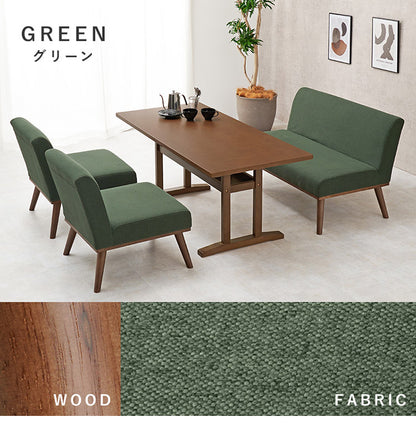 ダイニング4点セット 幅150 ゆったりロータイプ設計 リビングダイニング ダイニングテーブル ソファ ダイニングセット 北欧 シンプル ナチュラル おしゃれ(代引不可)