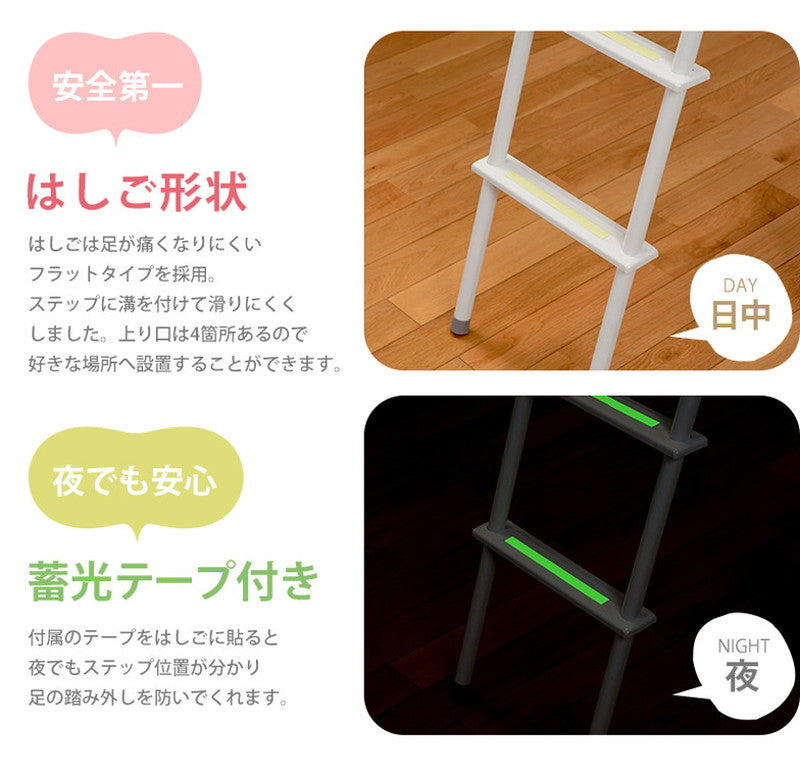 姫系 ロフトベッド 高さ190 シングルベッド かわいい おしゃれ 白 ホワイト プリンセスベッド パイプベッド 高さ調節 可愛い 子ども プレゼント kh-3528m-wh(代引不可)