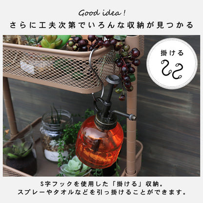 キッチンワゴン 3段 幅38cm 奥行26cm 高さ調節 マルチワゴン バスケットワゴン スリム キャスター付き キッチン収納 くすみカラー 韓国インテリア かわいい おしゃれ(代引不可)