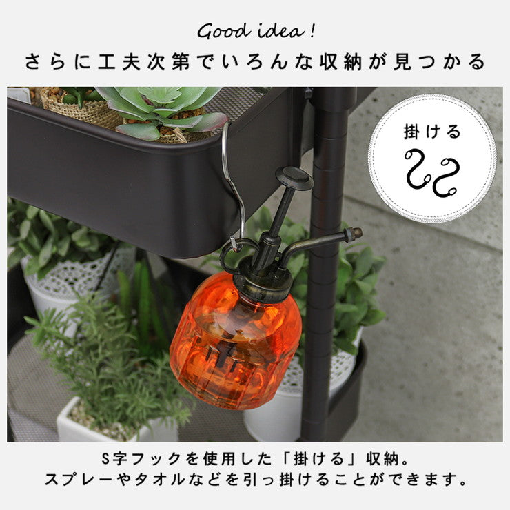 キッチンワゴン 3段 幅42cm 奥行36cm 高さ調節 マルチワゴン バスケットワゴン スリム キャスター付き キッチン収納 くすみカラー 韓国インテリア かわいい おしゃれ(代引不可)