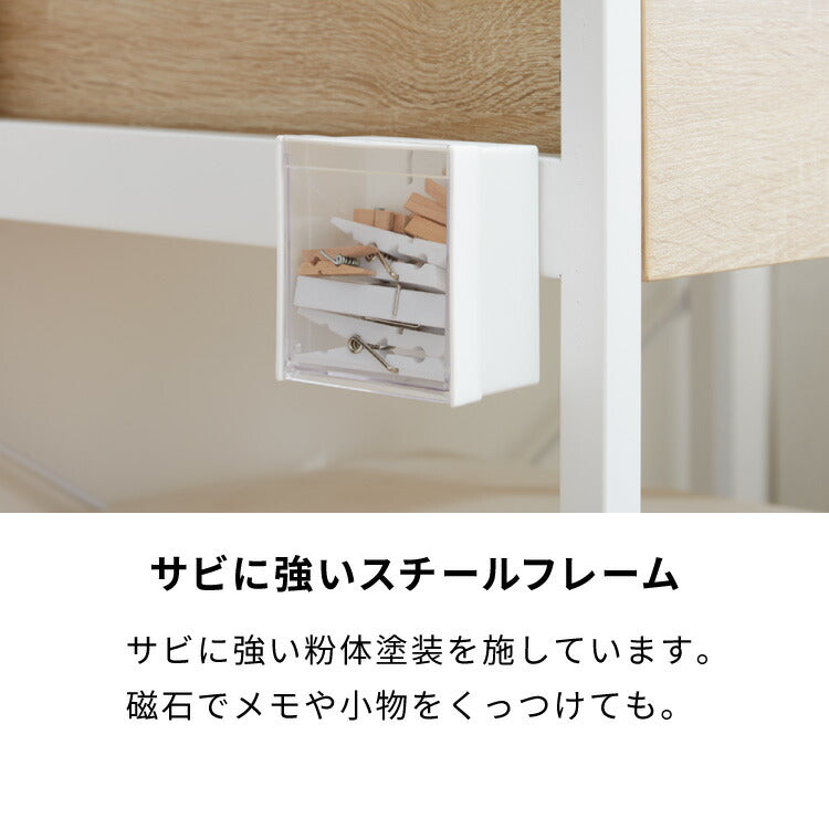 ゴミ箱上ラック 幅80cm 引出し付き 3分別タイプ ごみ箱上を有効活用 省スペース キッチンラック 作業台 作業スペース ごみ箱上ラック ゴミ箱上収納 ゴミ箱ラック ごみ箱ラック キッチン収納 スチール(代引不可)