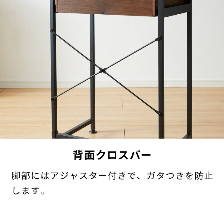 ゴミ箱上ラック 幅80cm 引出し付き 3分別タイプ ごみ箱上を有効活用 省スペース キッチンラック 作業台 作業スペース ごみ箱上ラック ゴミ箱上収納 ゴミ箱ラック ごみ箱ラック キッチン収納 スチール(代引不可)