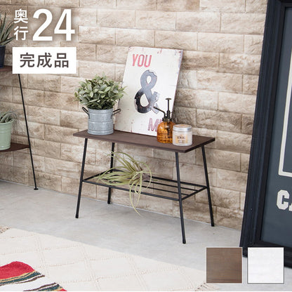 ラック マルチラック 完成品 棚付きセンターテーブル 幅50 奥行24 高さ35 ローテーブル スリム コンパクト アイアン スチール リビング キッチンラック トイレラック 玄関(代引不可)