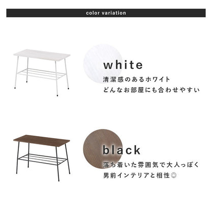 ラック マルチラック 完成品 棚付きセンターテーブル 幅50 奥行24 高さ35 ローテーブル スリム コンパクト アイアン スチール リビング キッチンラック トイレラック 玄関(代引不可)