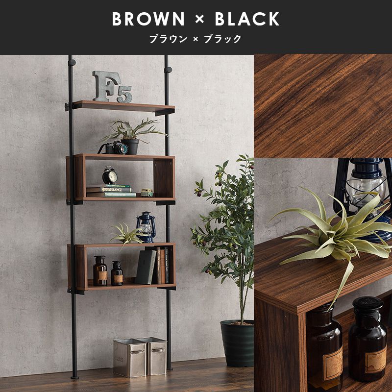 突っ張り棚 幅70cm つっぱり ディスプレイラック おしゃれ 北欧 突張り 収納 棚 パーテーション 間仕切り ウォールシェルフ 壁面収納 高さ調整 調節 キッチン 玄関(代引不可)