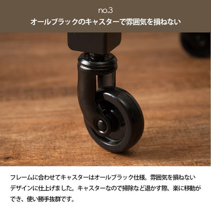 ヴィンテージ調 テレビ台 ローボード テレビボード 幅80 ロータイプ TV台 TVボード リビングボード 棚 収納 キャスター付き インダストリアル スチール おしゃれ ブラウン ブラック 黒(代引不可)