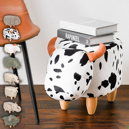 アニマルスツール 動物 恐竜 どうぶつ きょうりゅう 脚付き スツール オットマン 動物スツール ウシ ブタ サイ トリケラトプス イヌ ゾウ カバ ユニコーン かわいい 可愛い(代引不可)