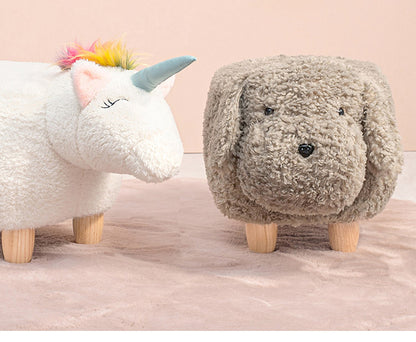 アニマルスツール 動物 恐竜 どうぶつ きょうりゅう 脚付き スツール オットマン 動物スツール ウシ ブタ サイ トリケラトプス イヌ ゾウ カバ ユニコーン かわいい 可愛い(代引不可)