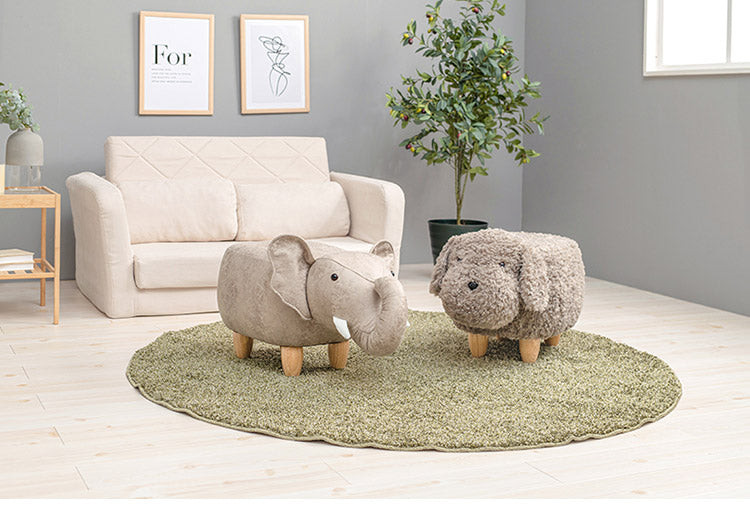 アニマルスツール 動物 恐竜 どうぶつ きょうりゅう 脚付き スツール オットマン 動物スツール ウシ ブタ サイ トリケラトプス イヌ ゾウ カバ ユニコーン かわいい 可愛い(代引不可)