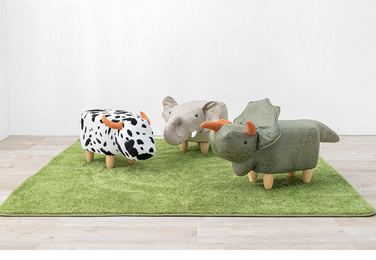 アニマルスツール 動物 恐竜 どうぶつ きょうりゅう 脚付き スツール オットマン 動物スツール ウシ ブタ サイ トリケラトプス イヌ ゾウ カバ ユニコーン かわいい 可愛い(代引不可)