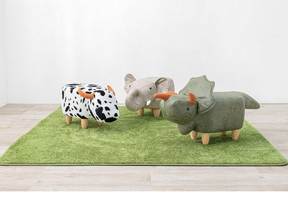 アニマルスツール 動物 恐竜 どうぶつ きょうりゅう 脚付き スツール オットマン 動物スツール ウシ ブタ サイ トリケラトプス イヌ ゾウ カバ ユニコーン かわいい 可愛い(代引不可)