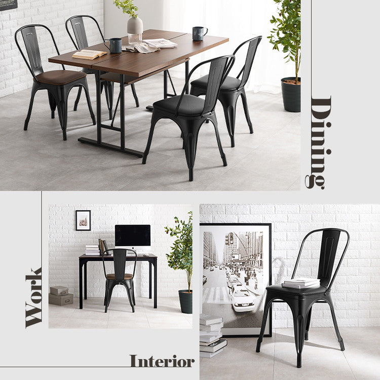 カフェ風 デザインチェア 2脚セット スタッキングチェア ダイニングチェア 選べる座面 天然木 PVC イス 椅子 スツール デザインスツール 黒 ブラック おしゃれ(代引不可)