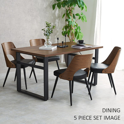 ダイニングチェア 2脚セット 天然木×スチール チェア 椅子 イス 北欧 ナチュラル インダストリアル おしゃれ(代引不可)