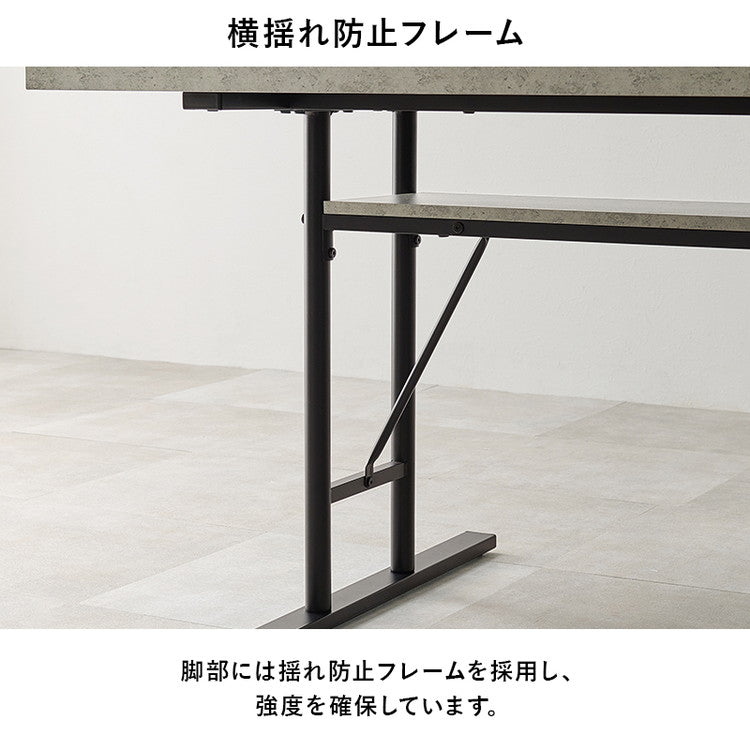 ダイニングテーブル 138×80cm コンクリート調 木目調 デザイン グレー T字脚 スタイリッシュ テーブル 机 食卓テーブル ダイニング デスク スチール脚 おしゃれ(代引不可)