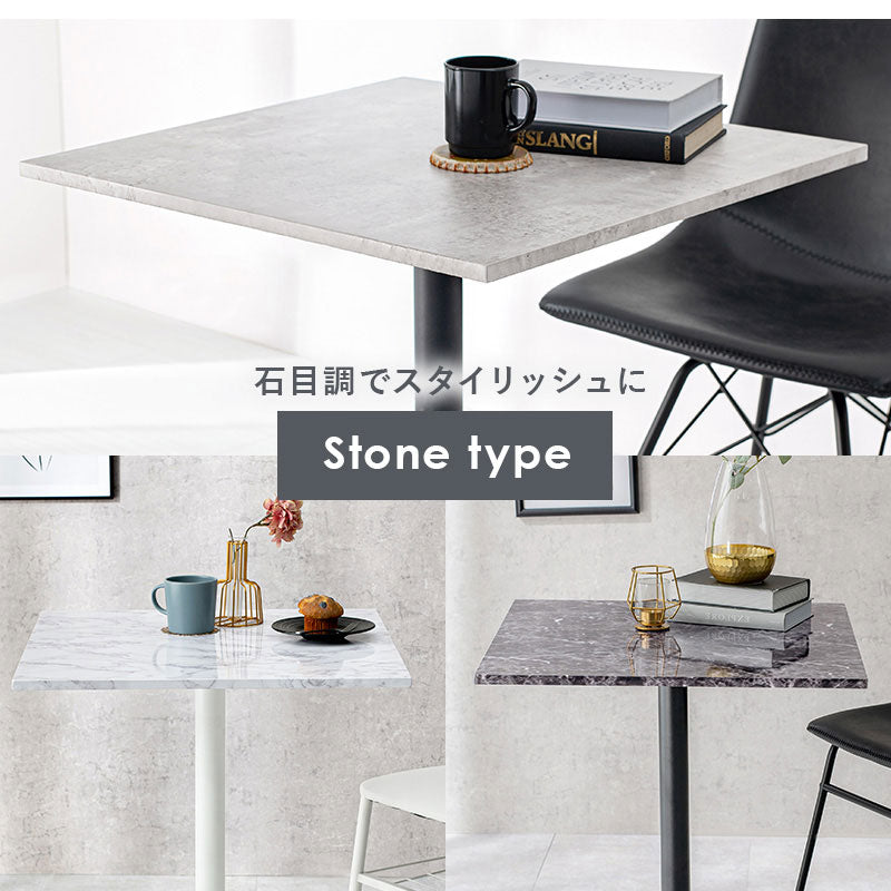 カフェテーブル 大理石調 セラミック柄 正方形 60×60 コーヒーテーブル サイドテーブル モノトーン モダン おしゃれ 白 黒 マーブル調 韓国インテリア(代引不可)