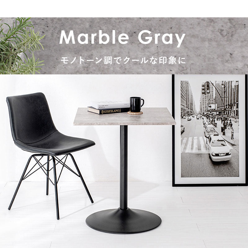 カフェテーブル 大理石調 セラミック柄 正方形 60×60 コーヒーテーブル サイドテーブル モノトーン モダン おしゃれ 白 黒 マーブル調 韓国インテリア(代引不可)