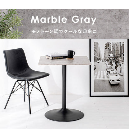 カフェテーブル 大理石調 セラミック柄 正方形 60×60 コーヒーテーブル サイドテーブル モノトーン モダン おしゃれ 白 黒 マーブル調 韓国インテリア(代引不可)