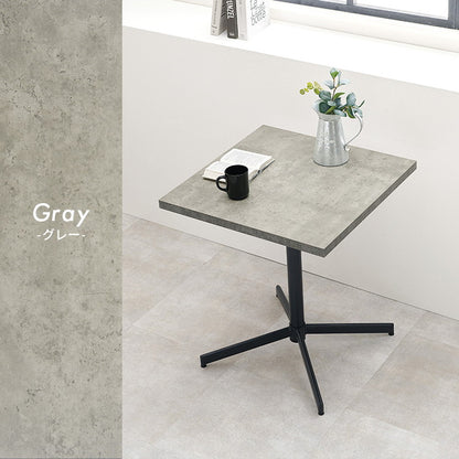 カフェテーブル 正方形 60×60 コンクリート調 木目調 デザイン グレー コーヒーテーブル サイドテーブル モノトーン モダン おしゃれ(代引不可)