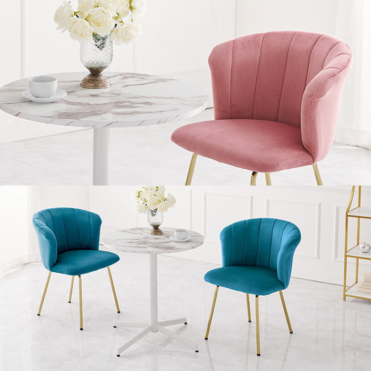 カフェテーブル&チェア2脚 3点セット 貝殻モチーフ ベロア調 直径65cm 円形 テーブル 白 ホワイト 大理石調 机 丸テーブル 円形テーブル モダン 北欧 モノトーン シンプル(代引不可)