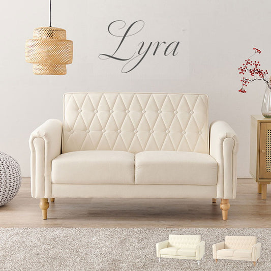 ソファ デザインソファ 二人用 二人掛け 肘あり コンパクト エレガント ナチュラル 2P フロアソファ 一人暮らし 上品 かわいい 可愛い 肘掛け 上質 高級感 こだわり 大人可愛い(代引不可)